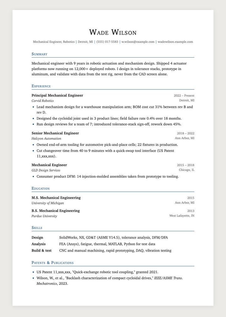 Latex Style CV template preview