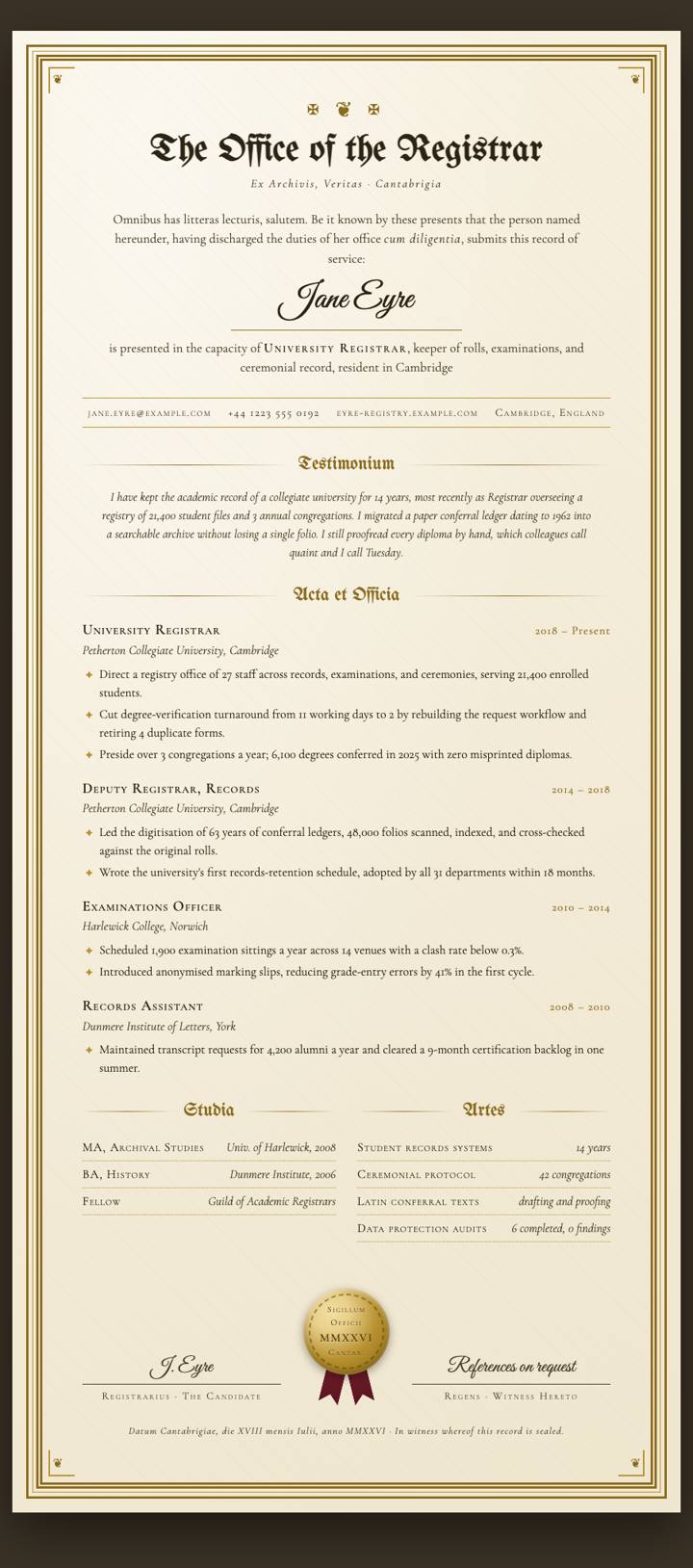 Diploma CV template preview