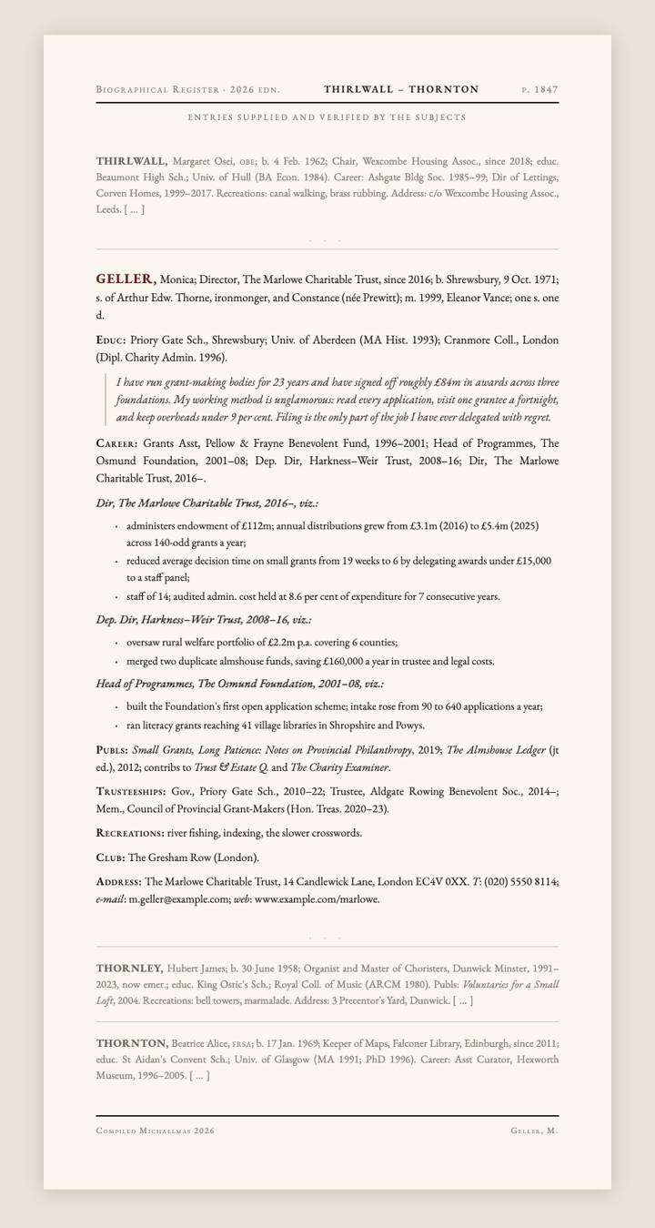Whos Who CV template preview