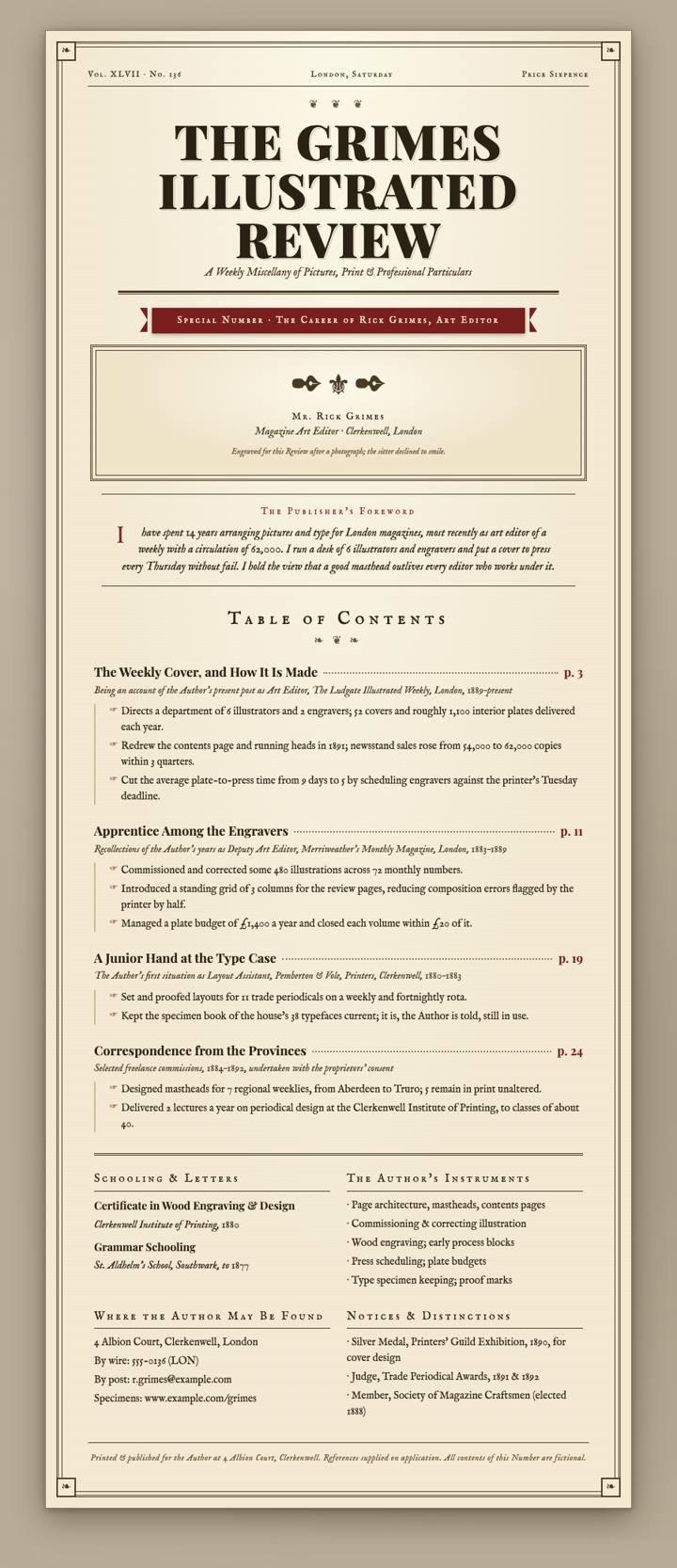 Periodical Cover CV template preview