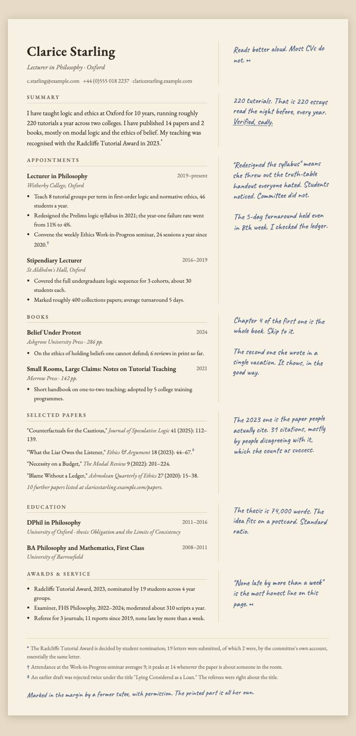 Marginalia Tutorial CV template preview