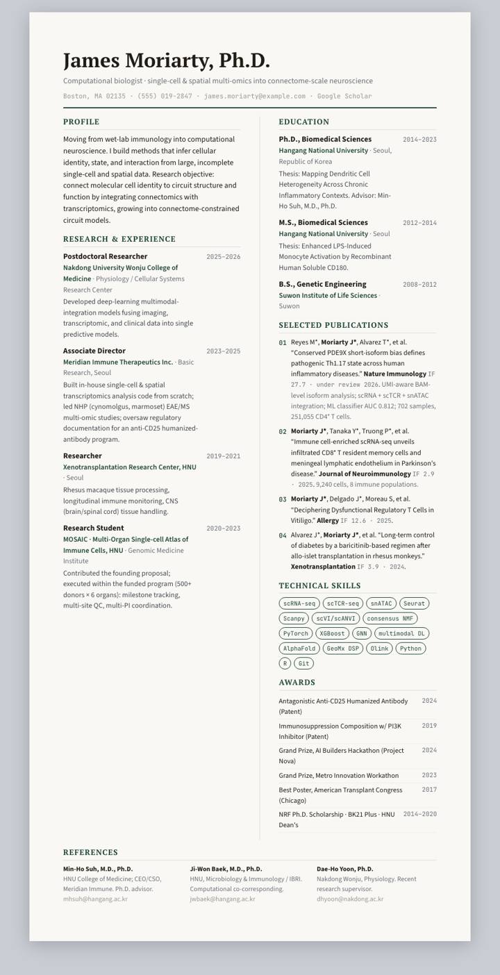BottleGreen Bicolumn CV template preview
