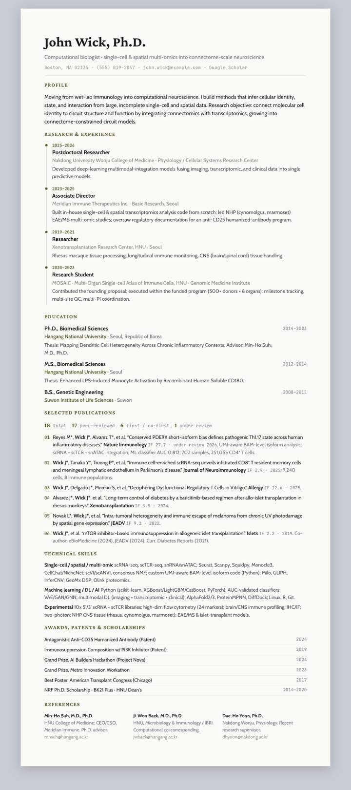 Olive Track CV template preview