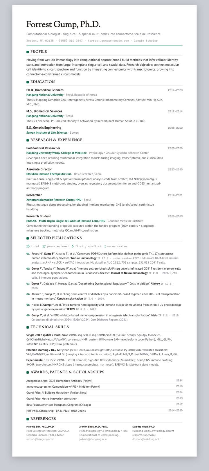 Emerald Rule CV template preview