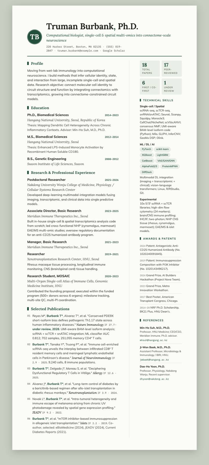 Forest Folio CV template preview