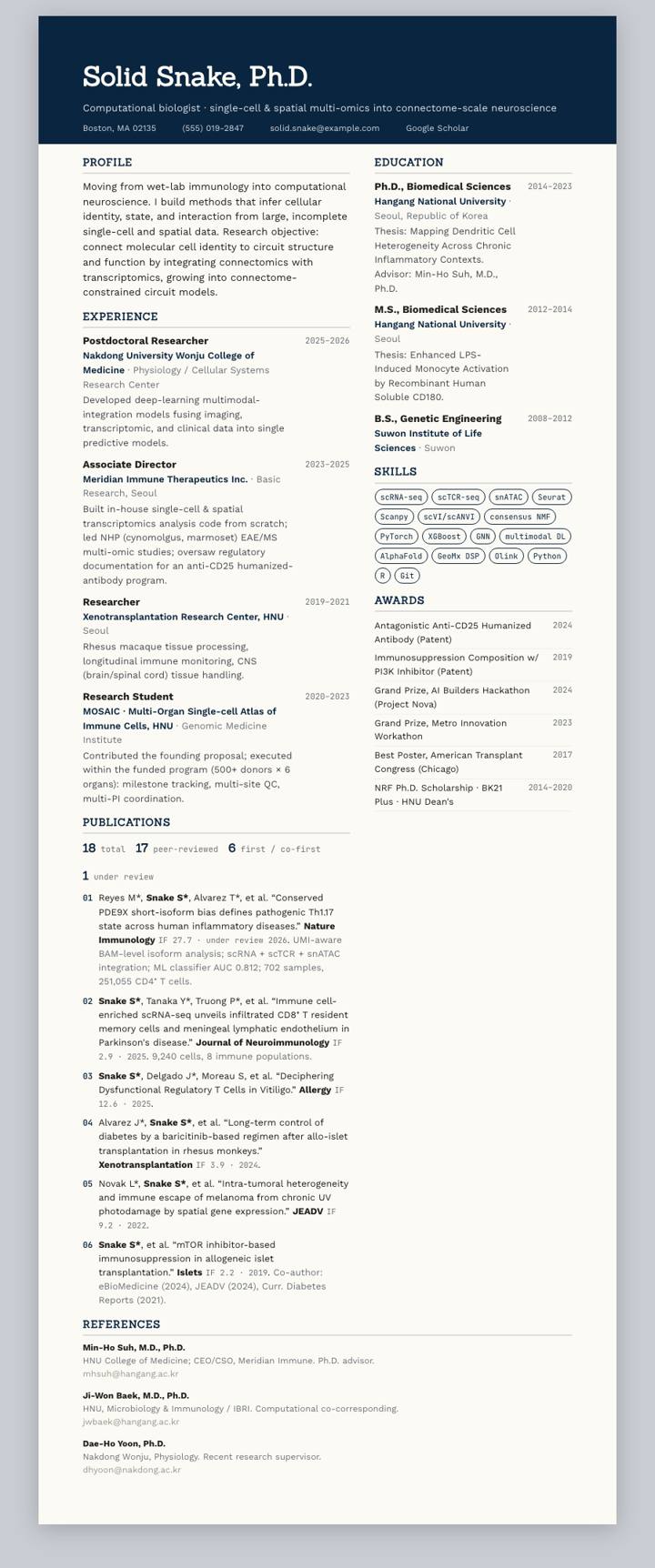 Oxford Banner CV template preview