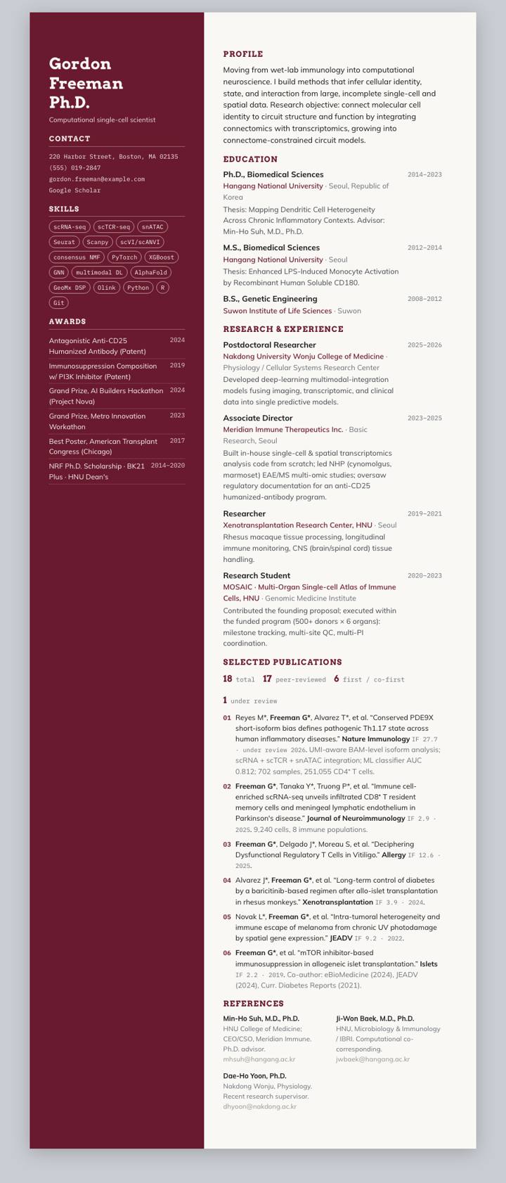 Sangria Sidebar CV template preview