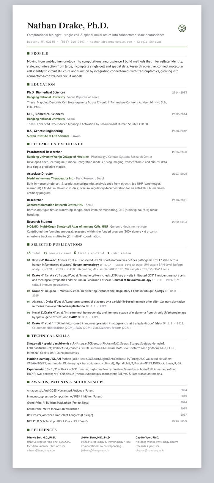 Basil Rule CV template preview