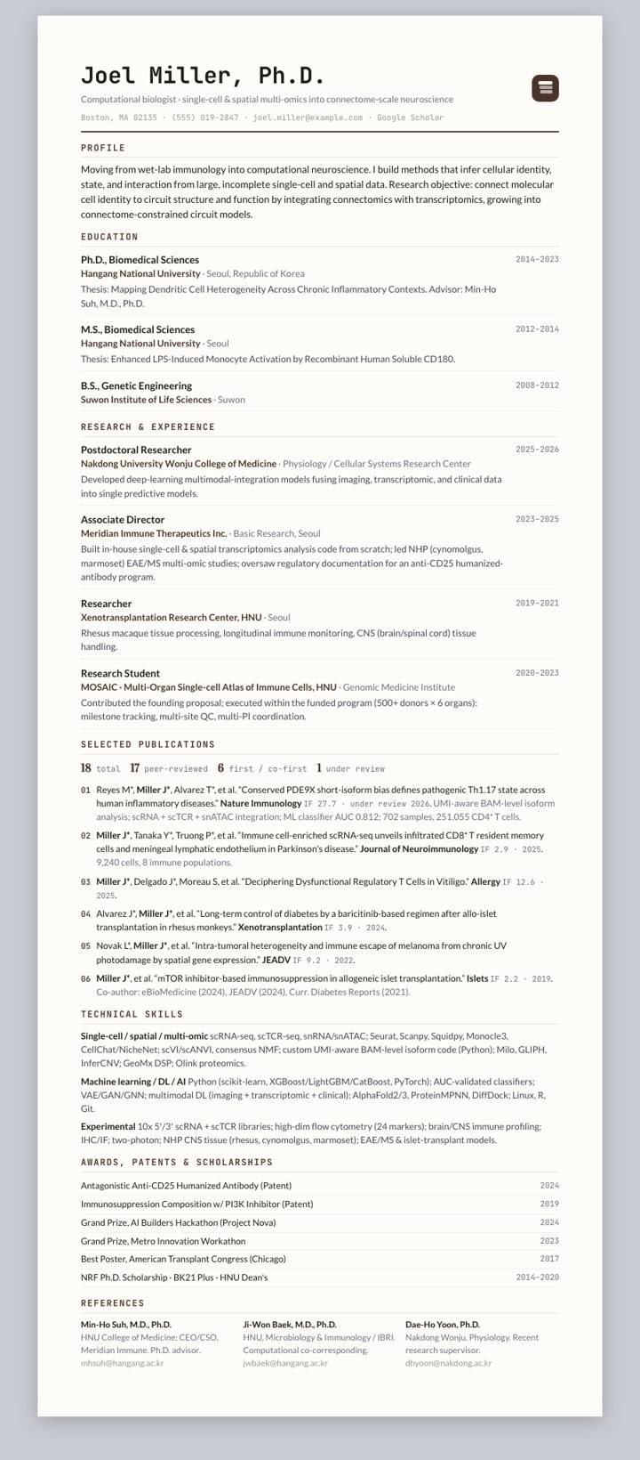 Cocoa Ledger CV template preview