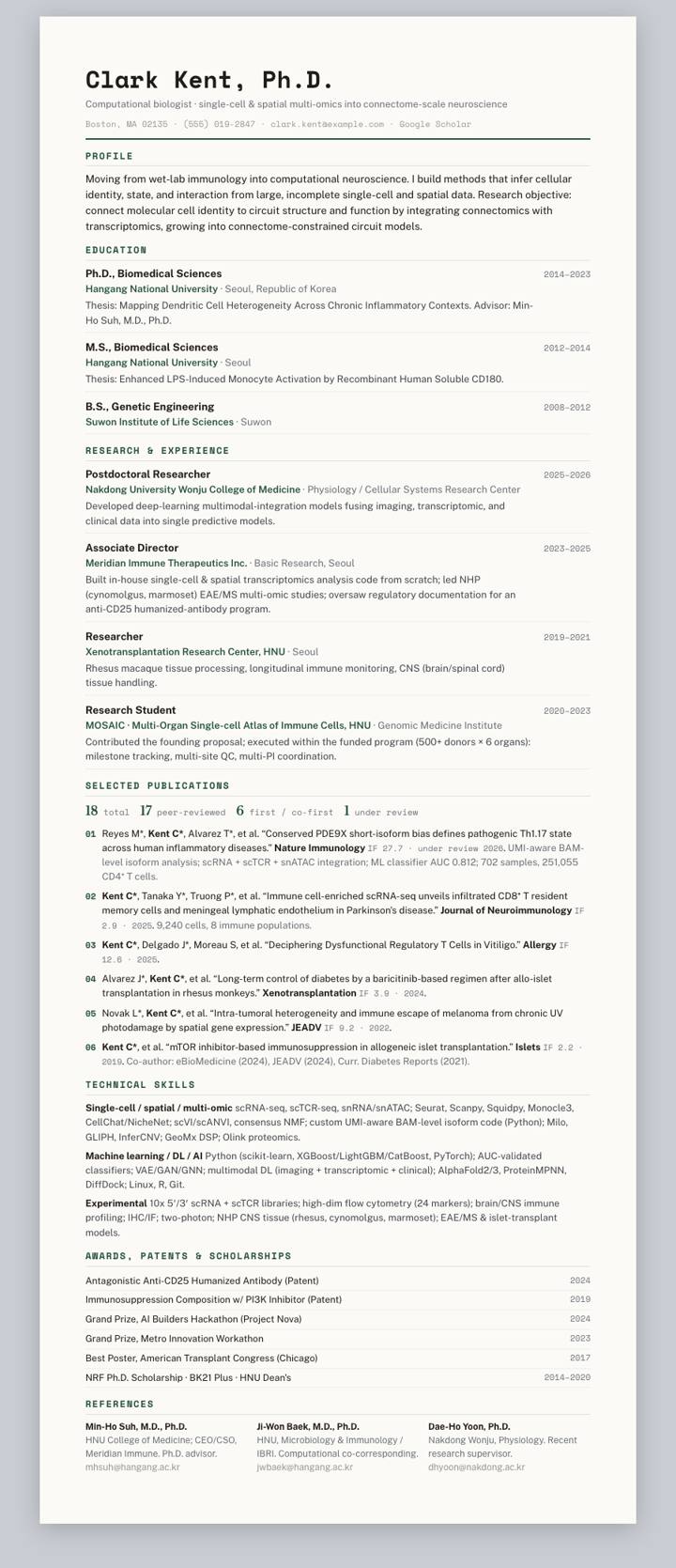Forest Ledger CV template preview