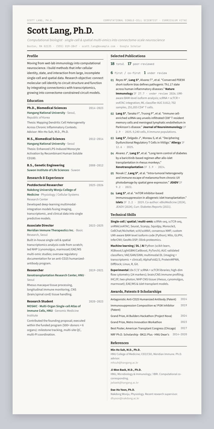 BottleGreen Broadsheet CV template preview