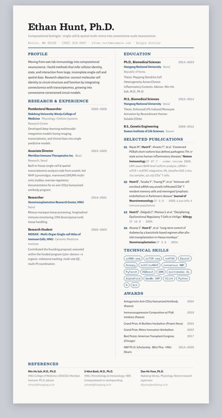 Byzantine Bicolumn CV template preview