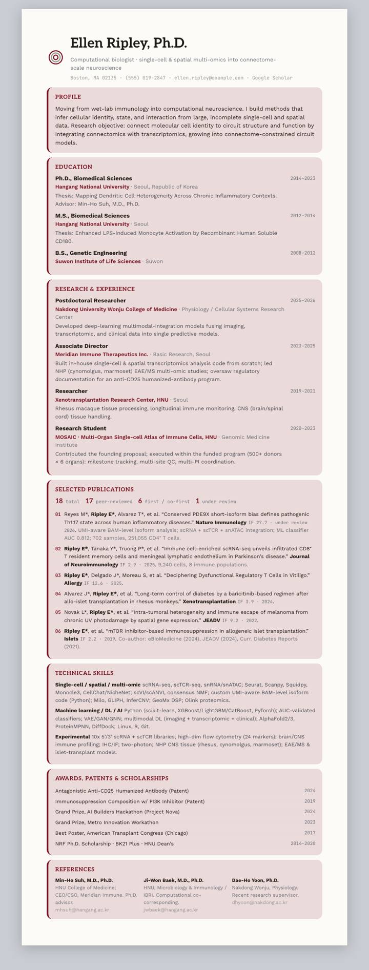 Crimson Cards CV template preview