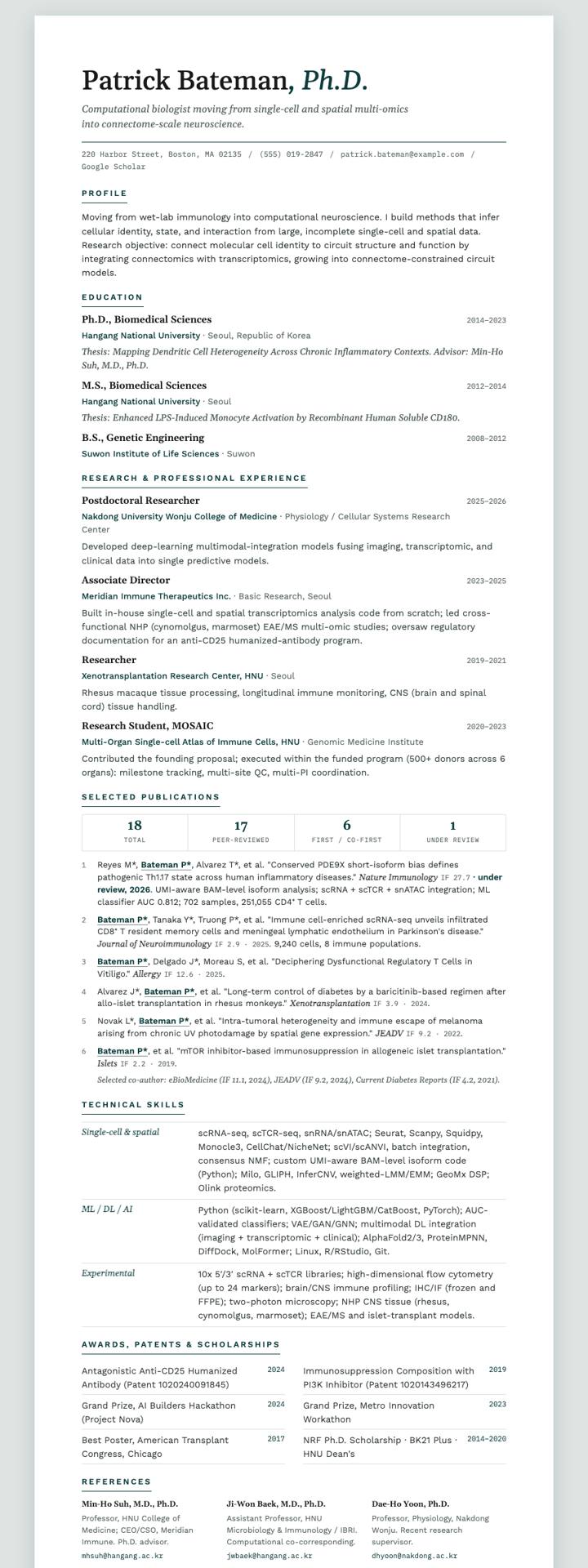 Cambridge Hairline CV template preview