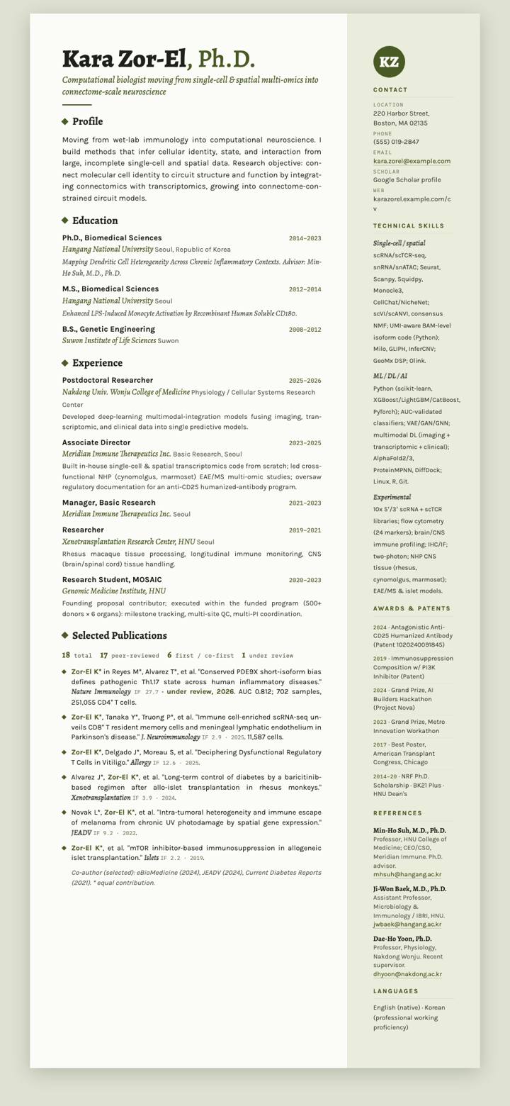 Moss Alegreya CV template preview