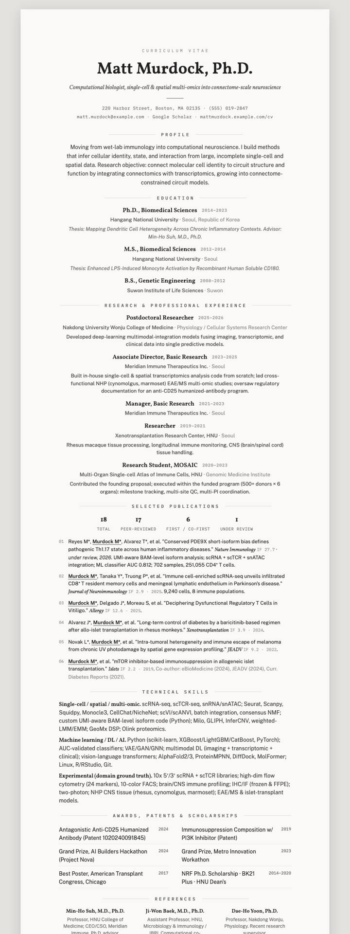Ash Vollkorn CV template preview