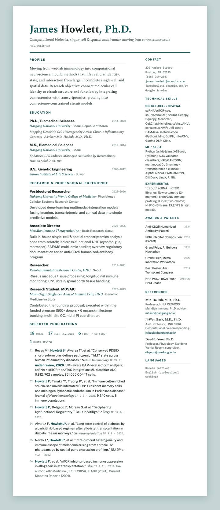 Deep-Teal Serif CV template preview