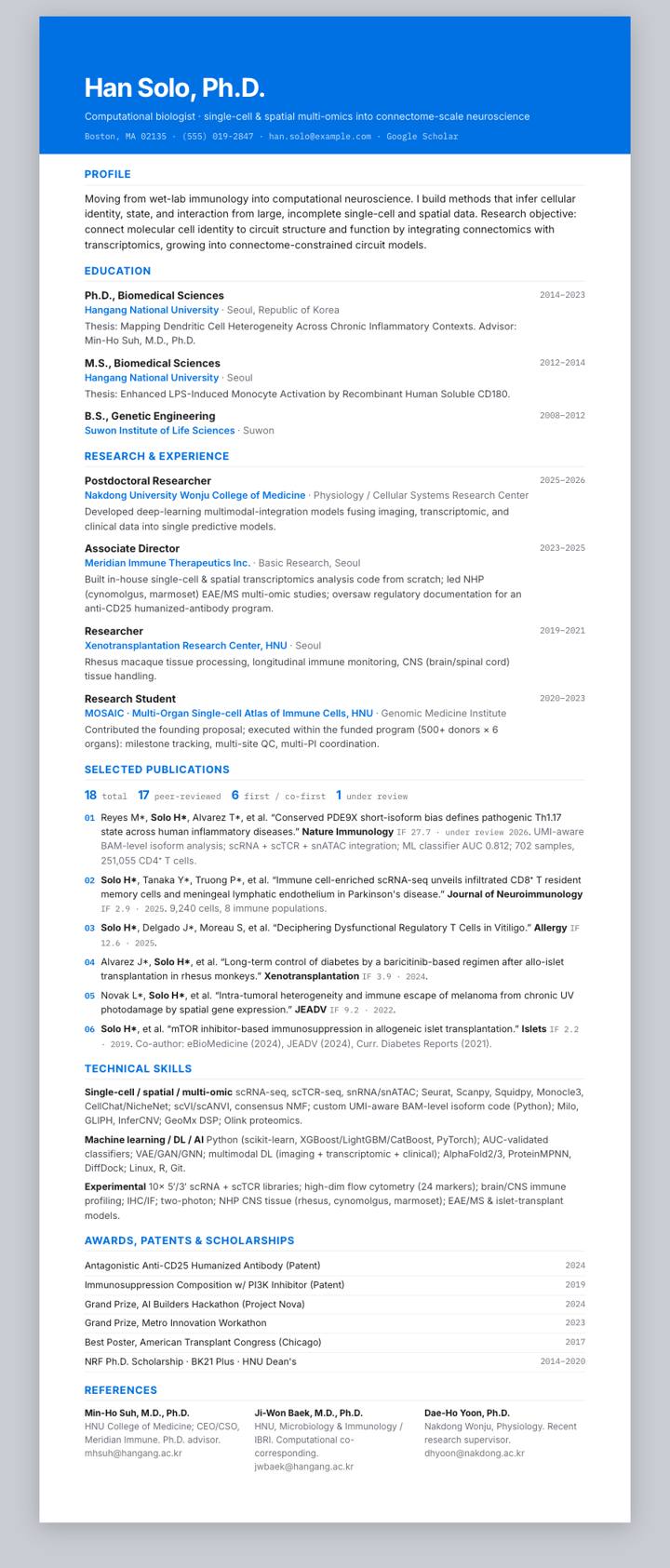 Apple CV template preview