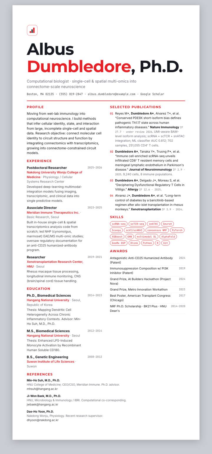 Tesla CV template preview