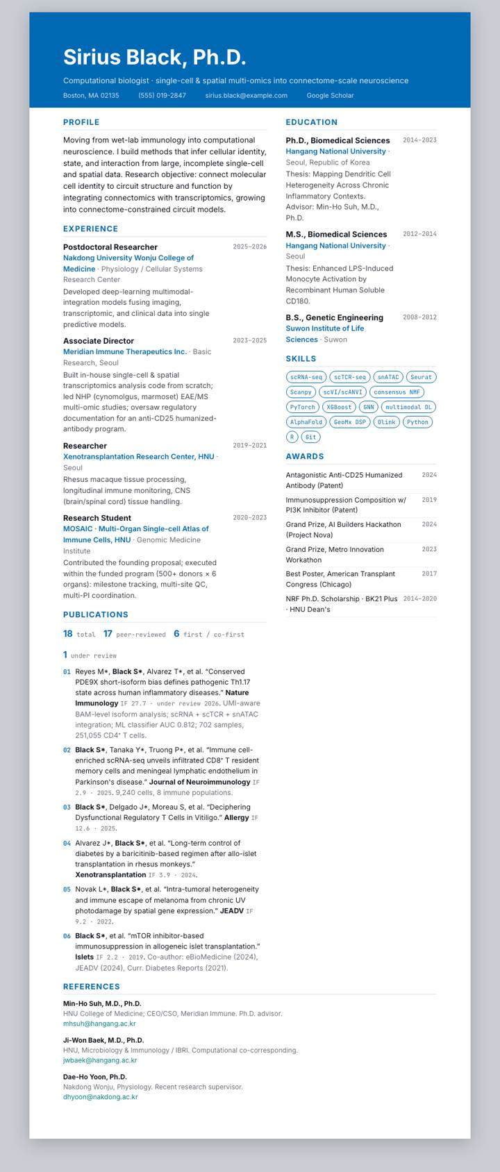 Micron CV template preview