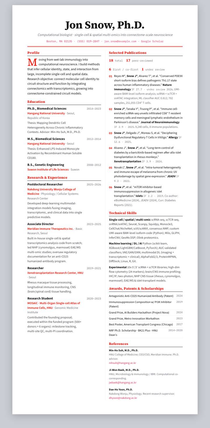 Adobe CV template preview