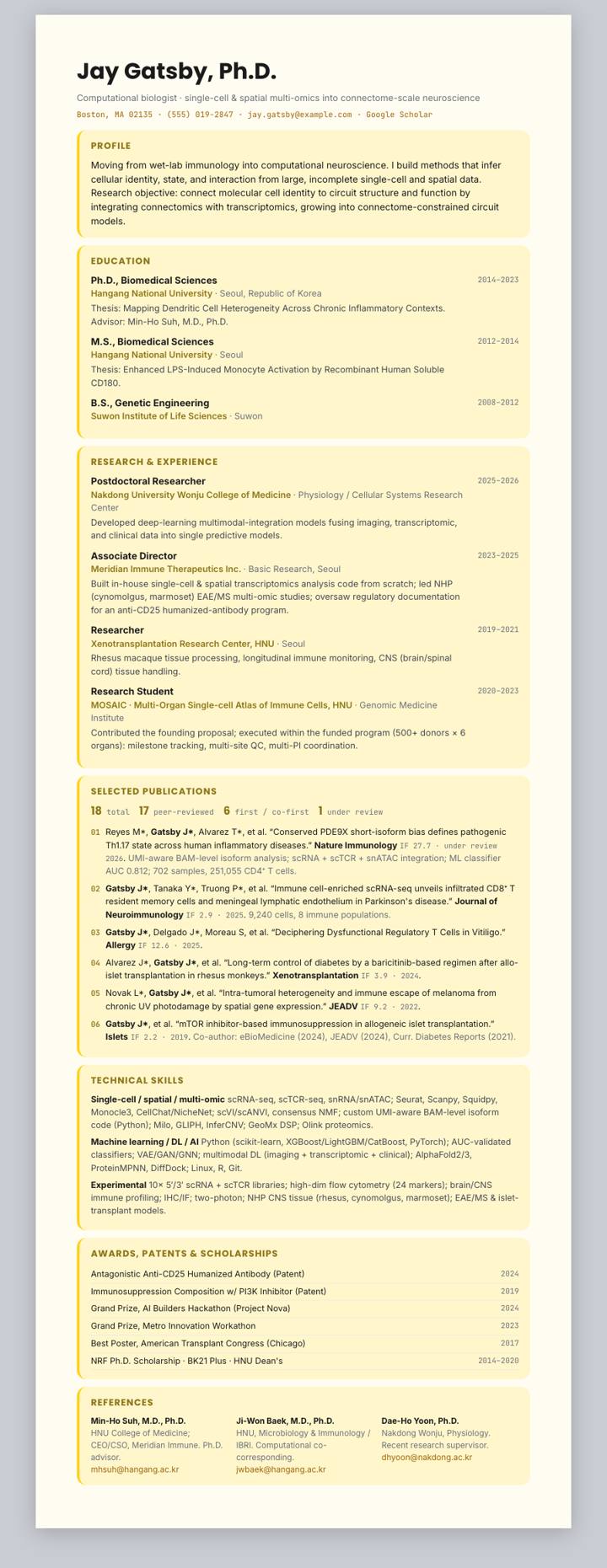 Hugging Face CV template preview