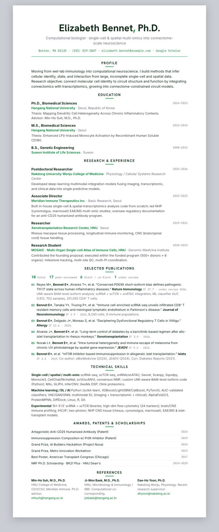 GC (Green Cross) CV template preview