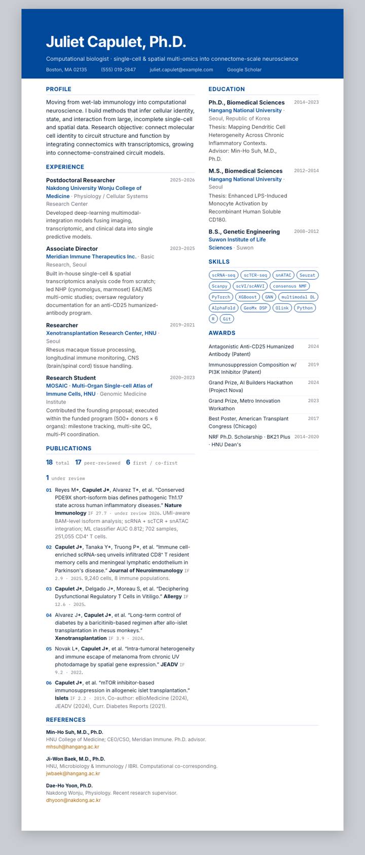 Daewoong CV template preview