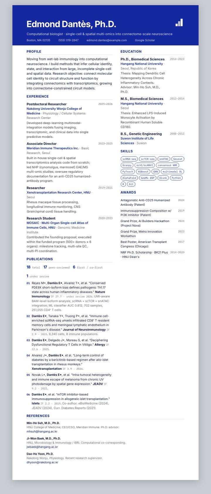 Samsung Electronics CV template preview