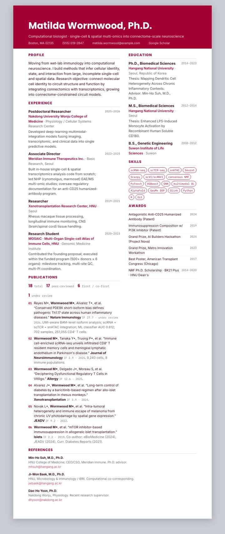 LG Chem CV template preview