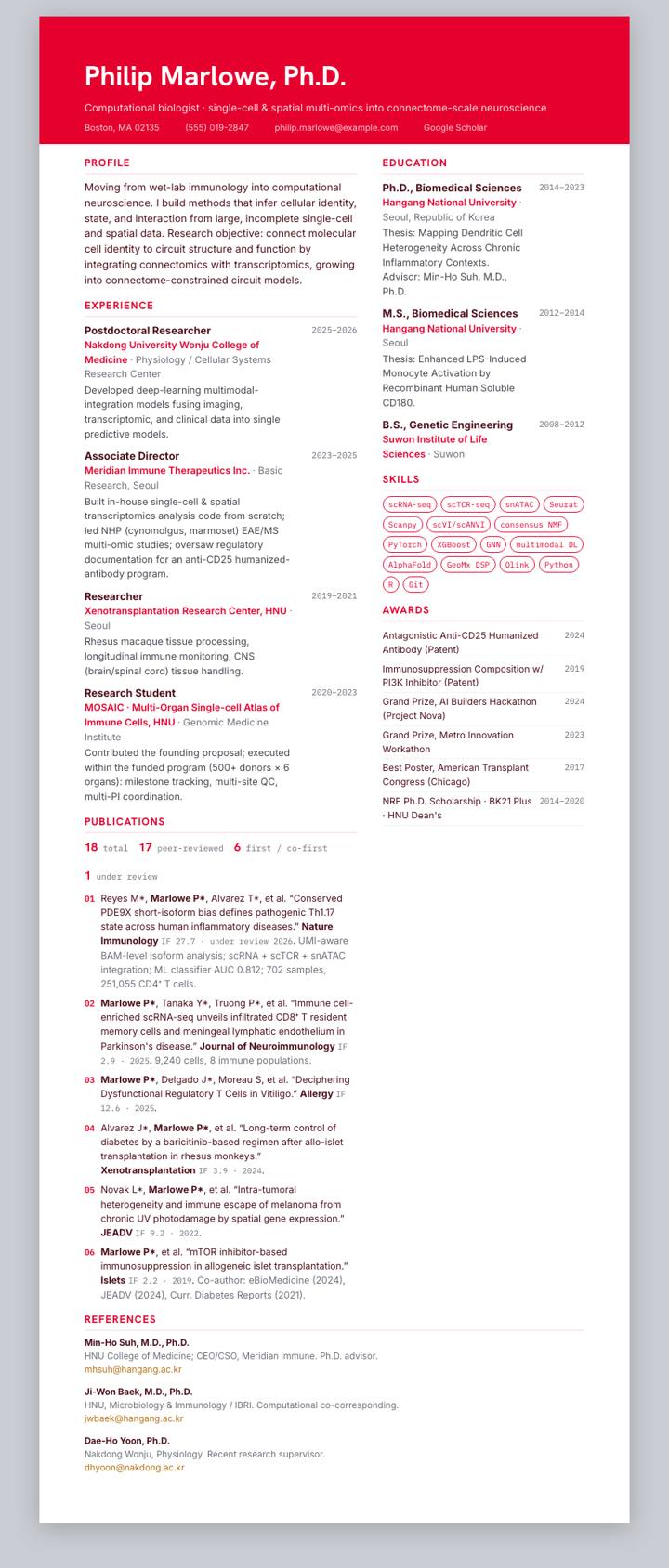 SK Innovation CV template preview