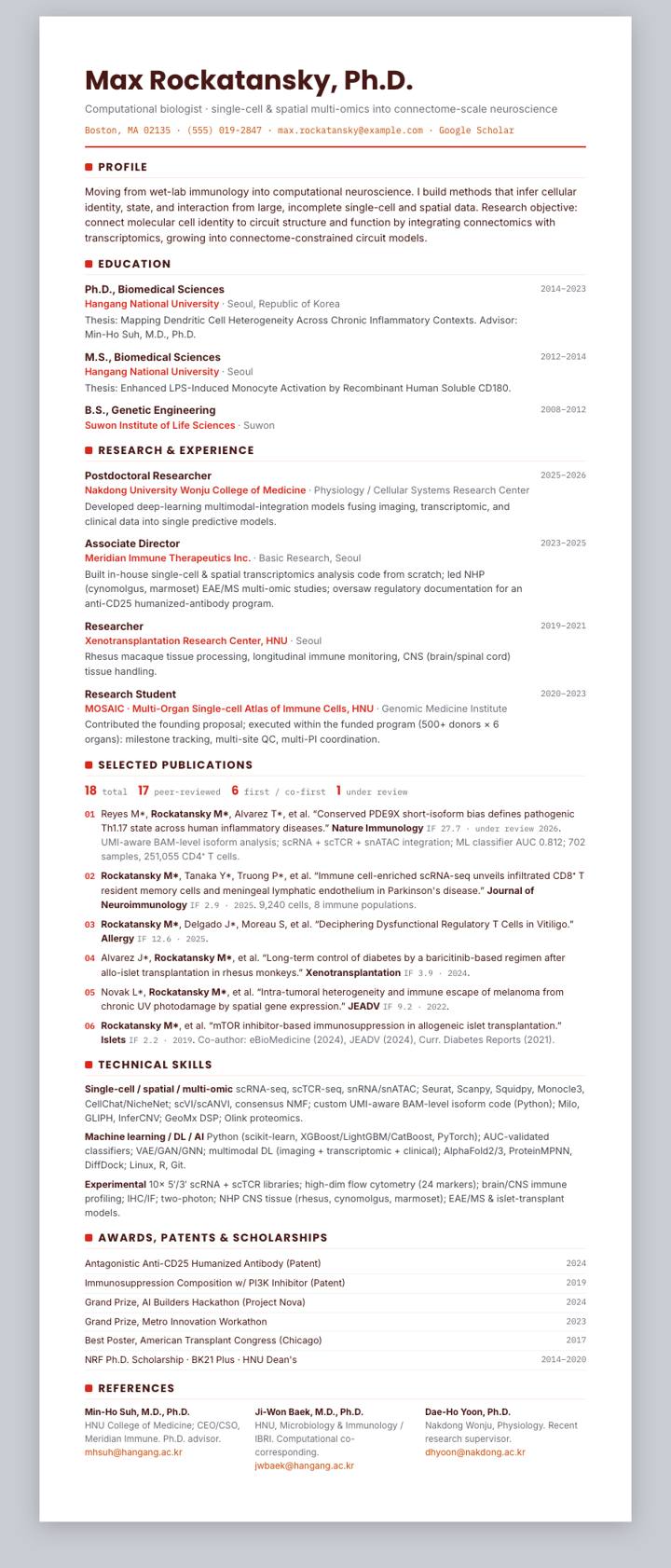 Lotte Chemical CV template preview
