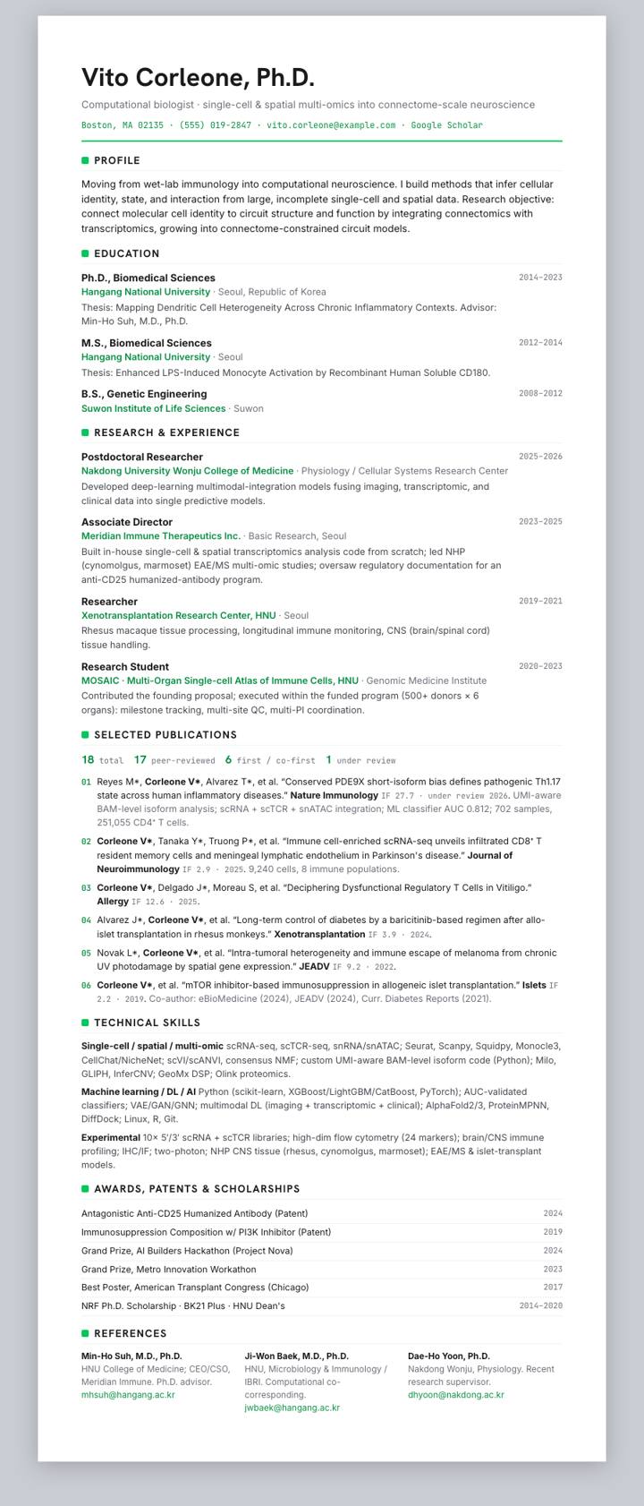 Naver CV template preview