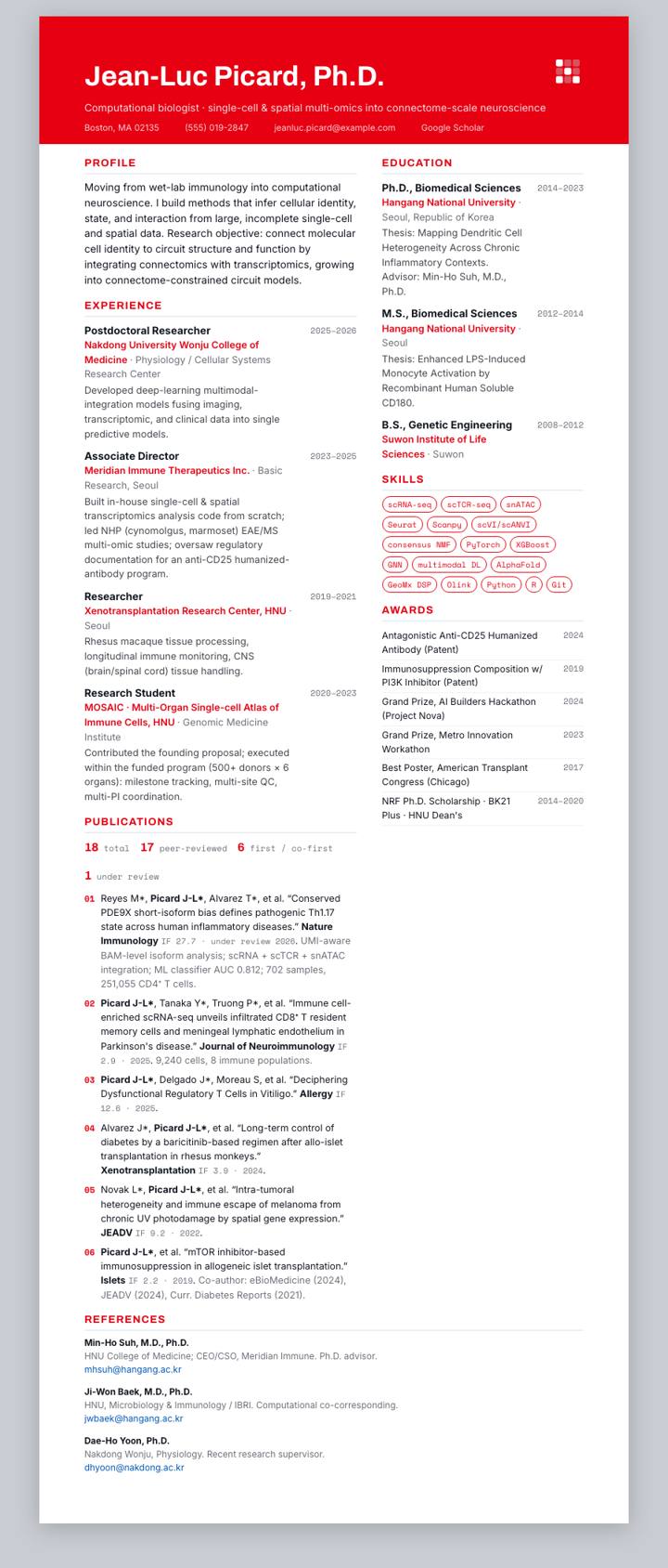 Com2uS CV template preview
