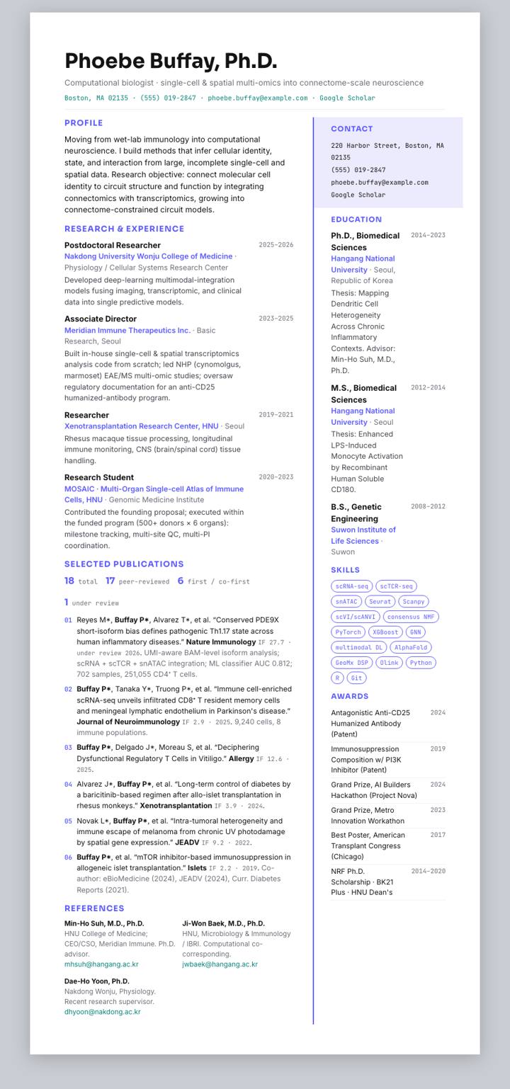 Hyperconnect CV template preview