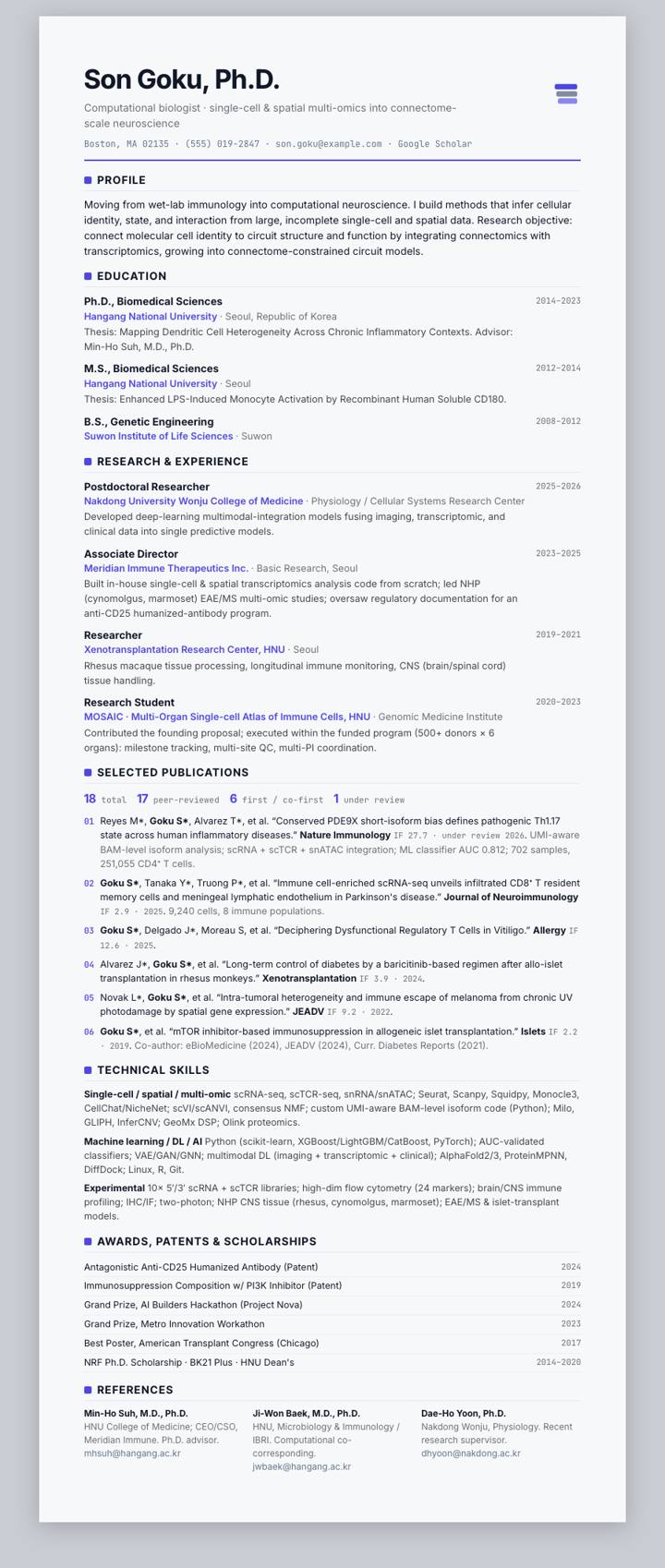 Slate Product Rule CV template preview