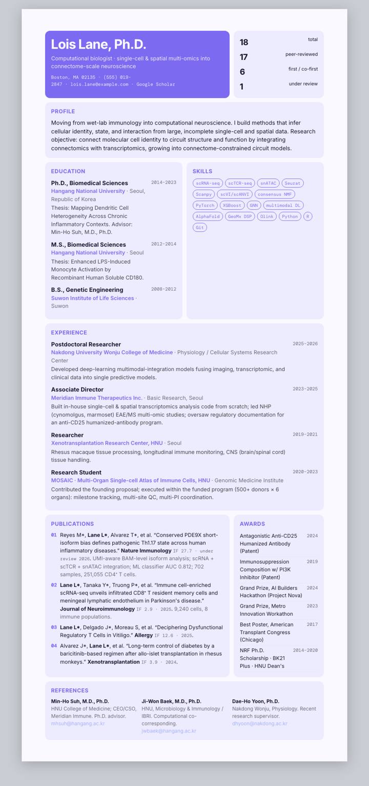 Violet Soft Bento CV template preview