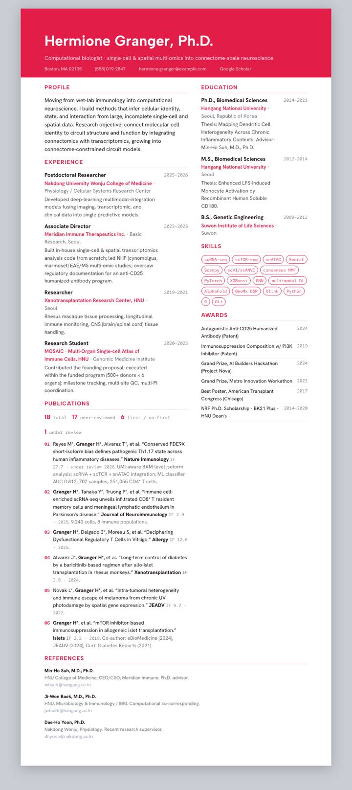 Rose UI Banner CV template preview
