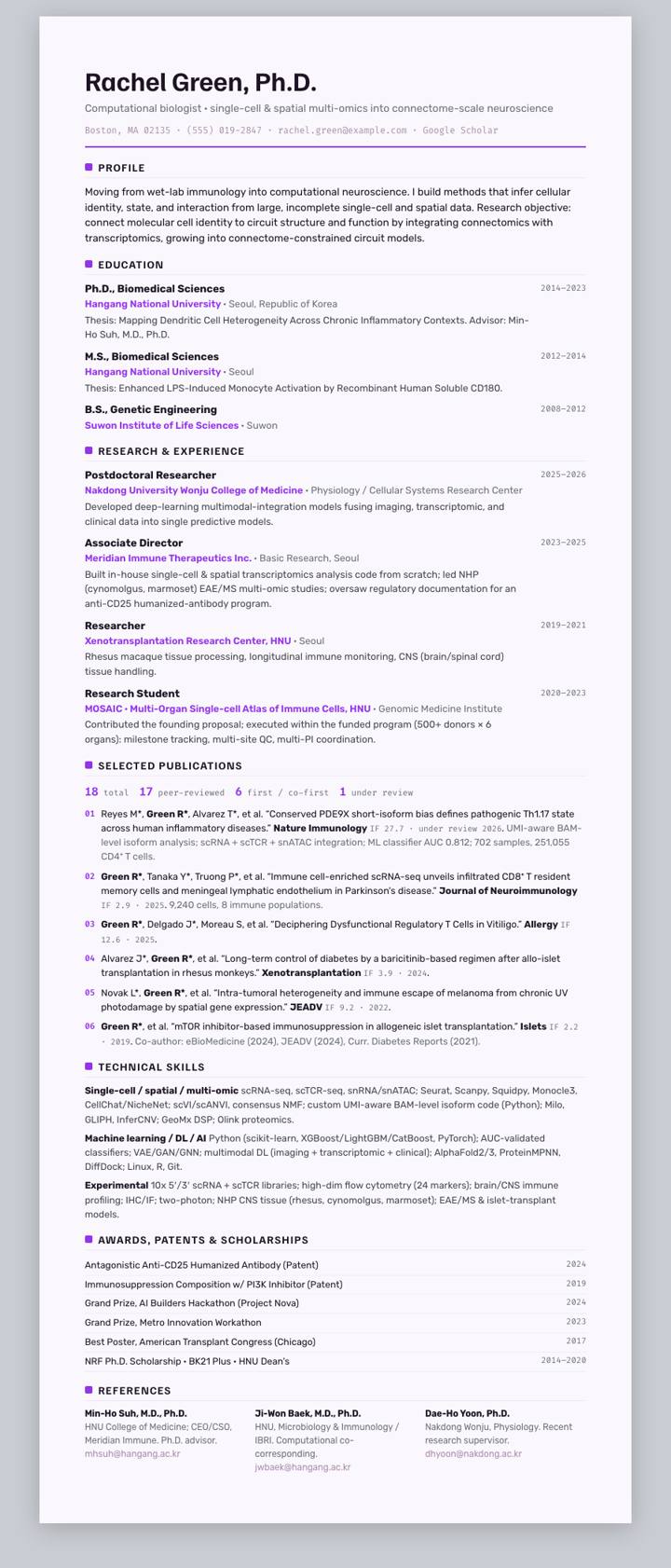 Plum Product Rule CV template preview