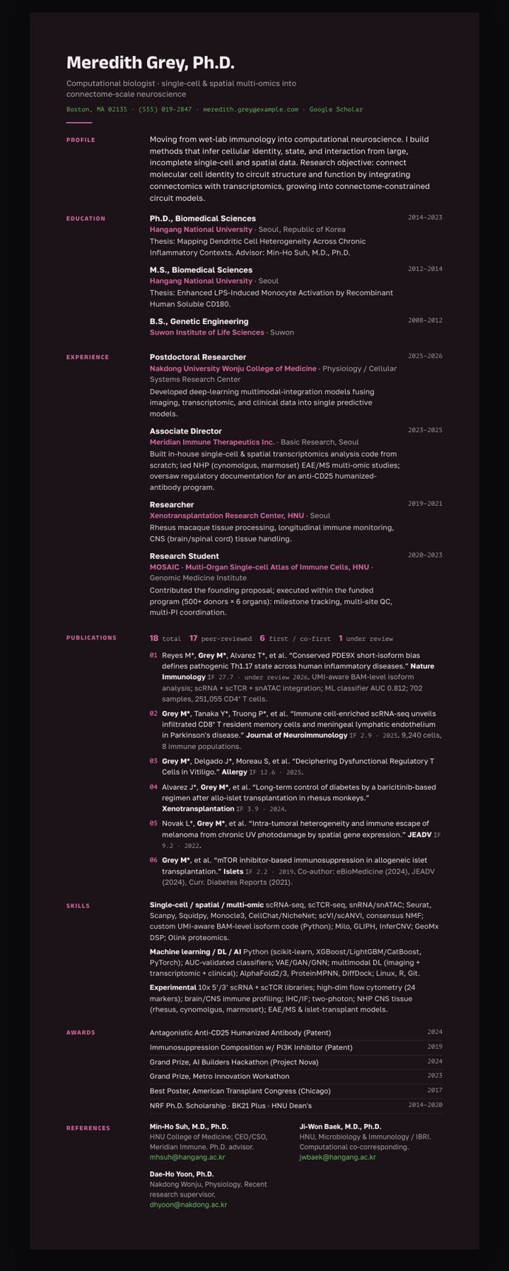Rose Margin CV template preview
