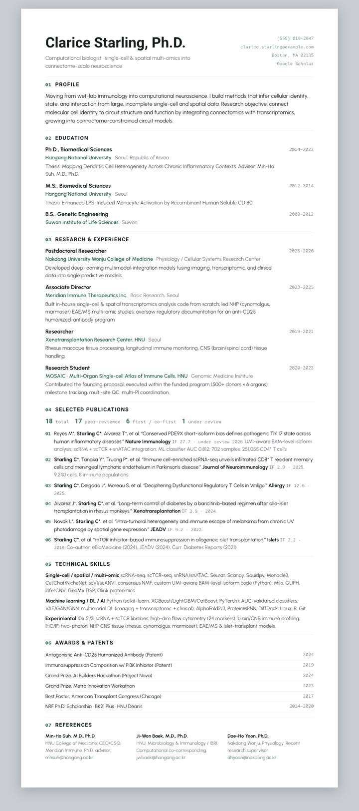 Jade Numbered CV template preview