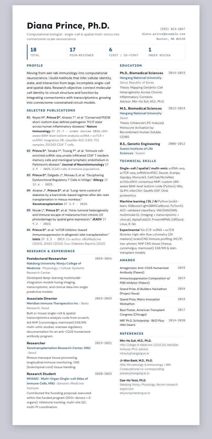 Azure Strip CV template preview