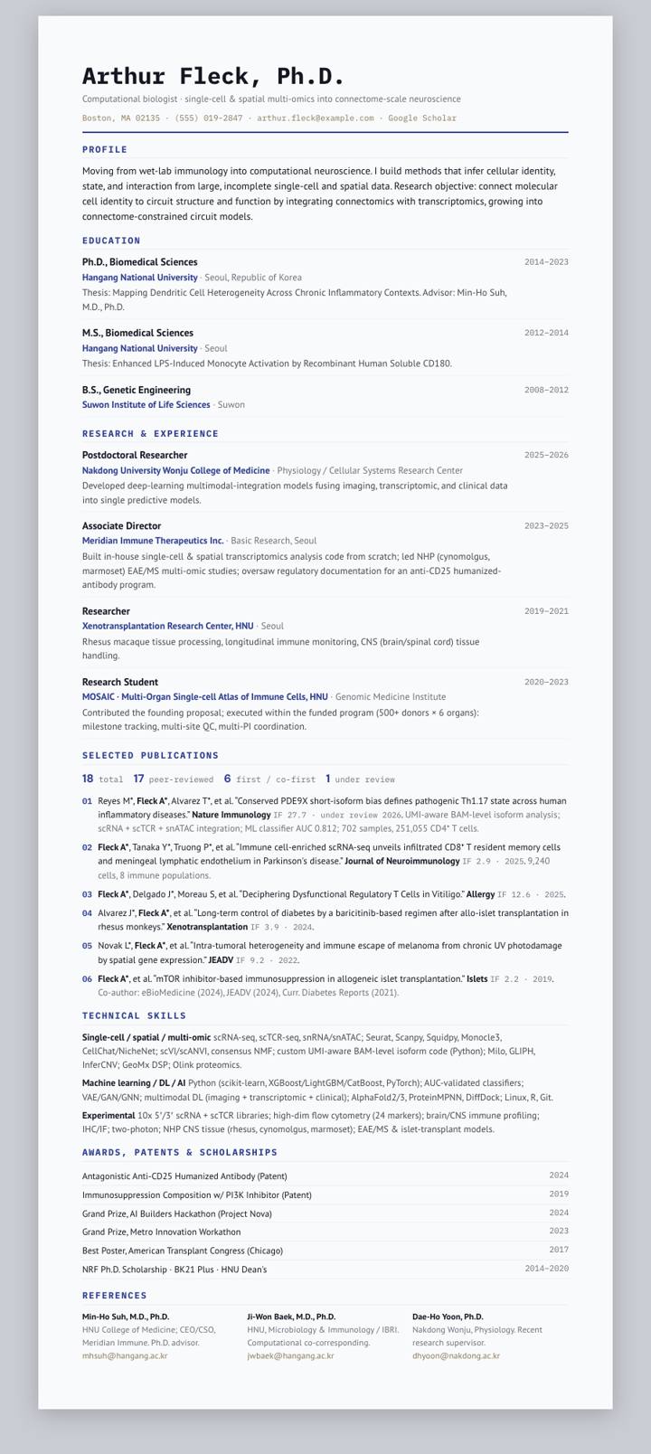 Indigo Ledger CV template preview