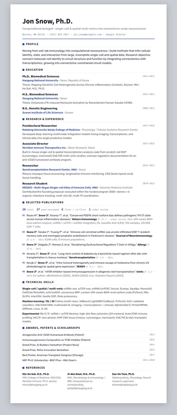 Cobalt Rule CV template preview
