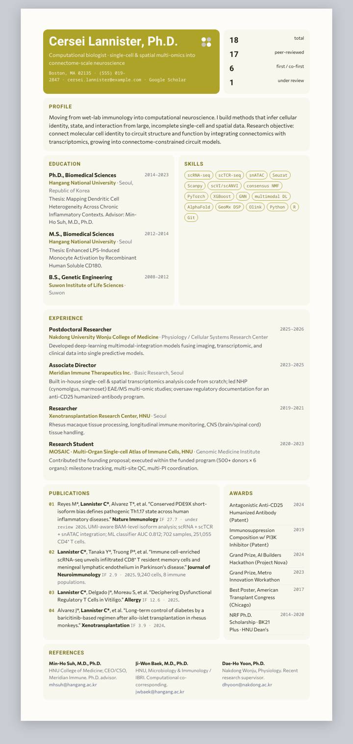 Olive Bento CV template preview
