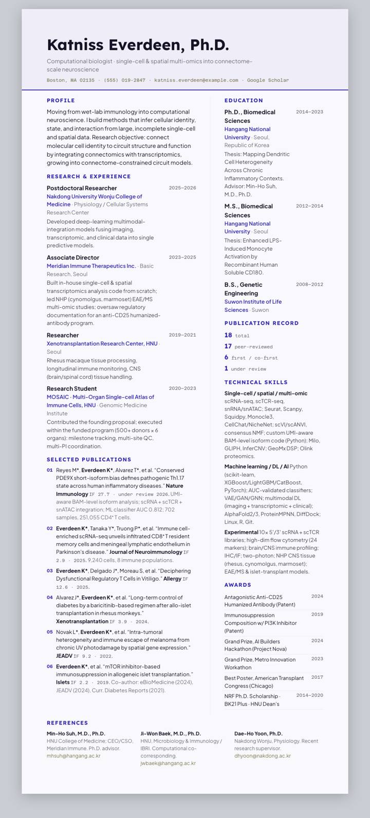 Violet Tint CV template preview