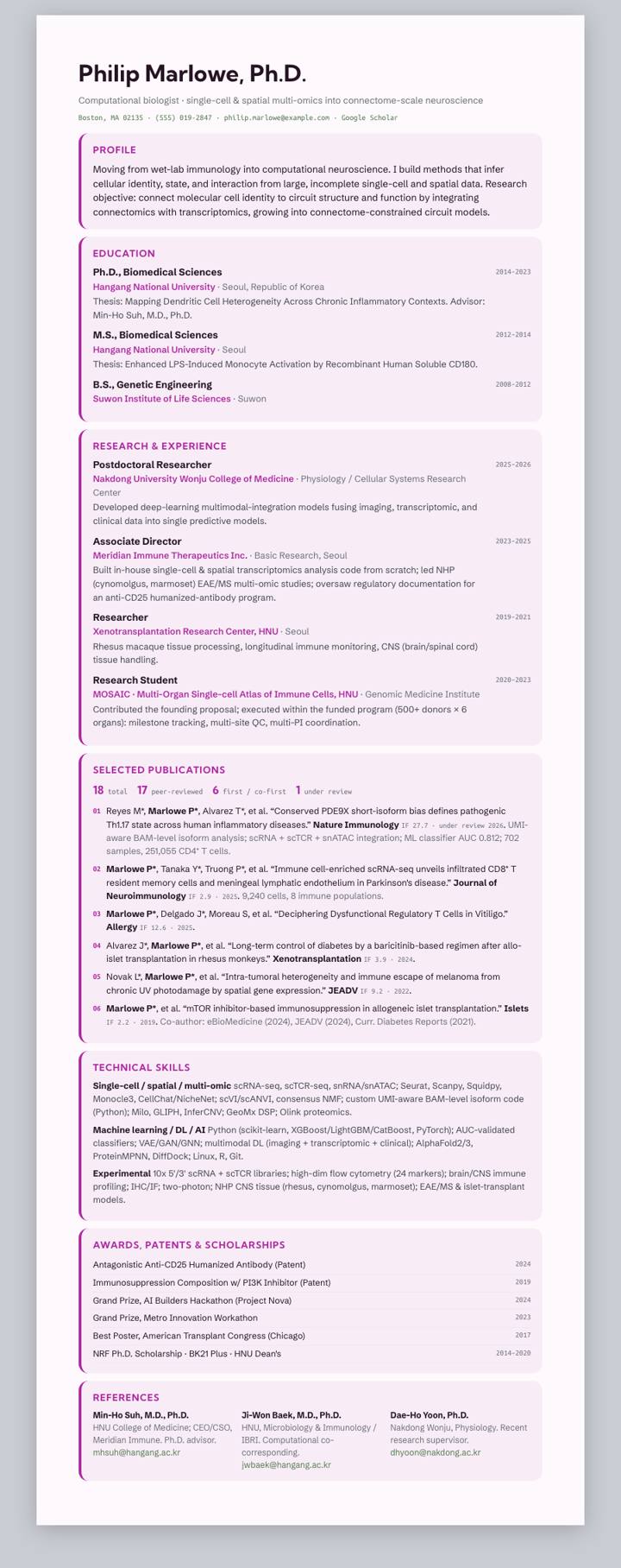 Magenta Cards CV template preview