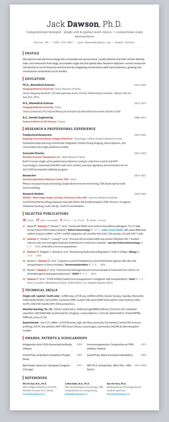 Awesome-CV CV template preview