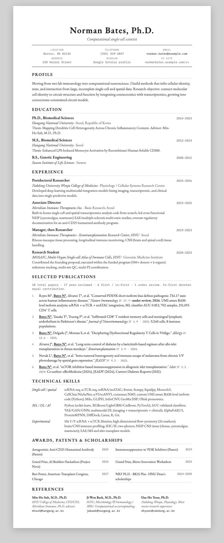 moderncv Banking CV template preview