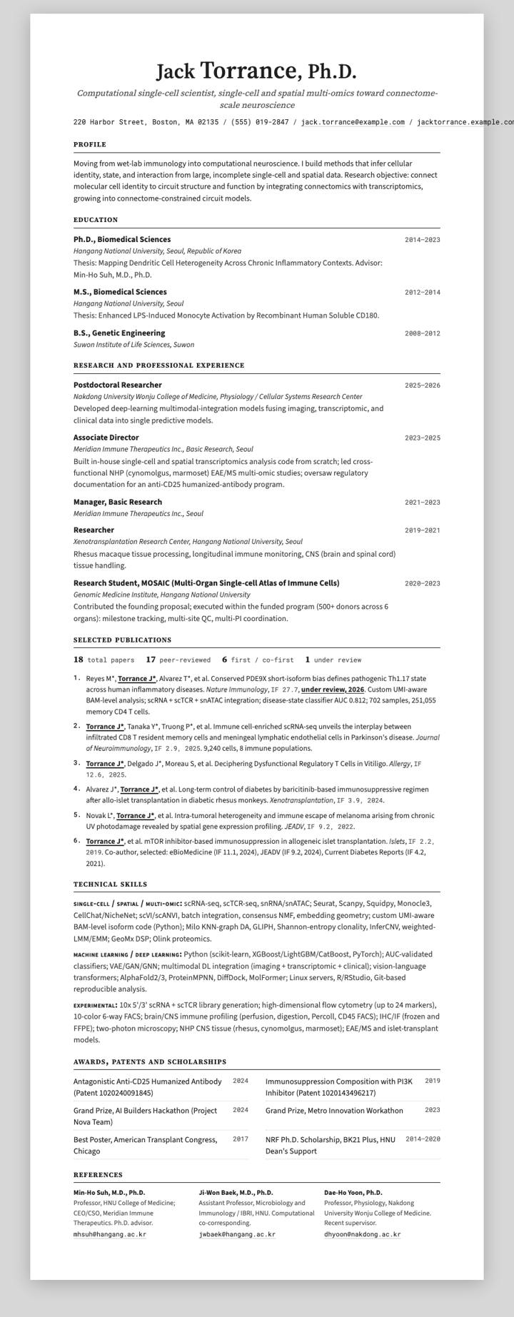 sb2nov CV template preview